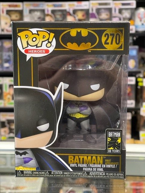 Funko pop heroes batman 80th edition exclusive batman first appearance #270  vinyl figure